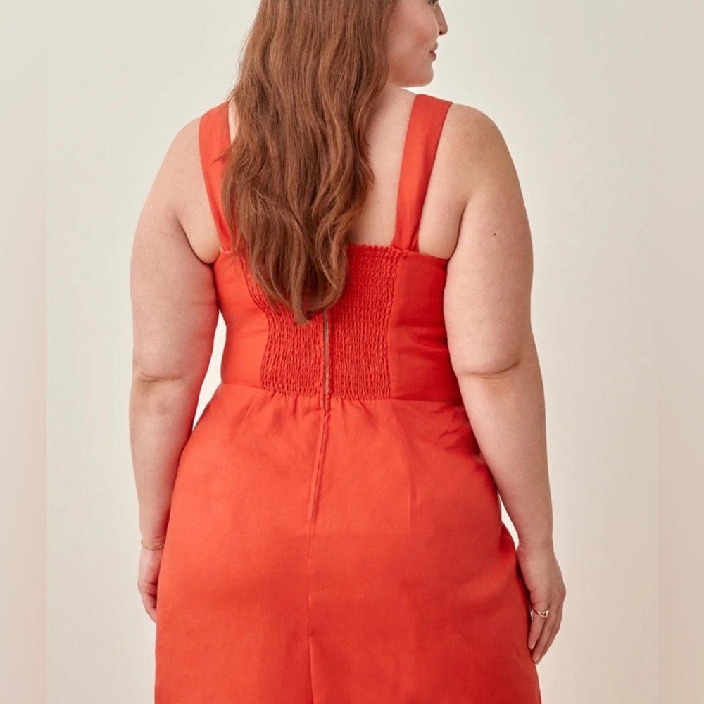 Reformation Red Lace-Up Mini Dress - Picture 3 of 14